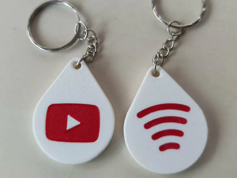 NFC tag keychain. YT