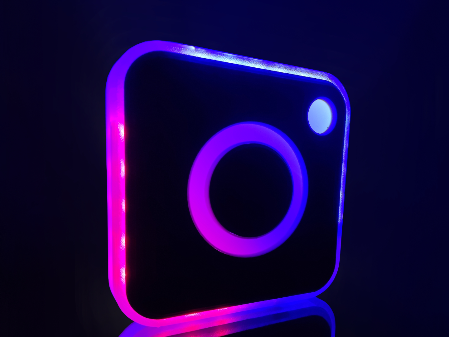 Instagram Logo LED Lamp Studio Decor Light