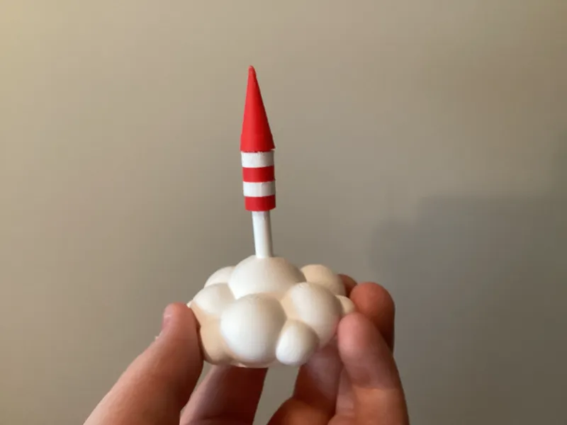 Launching Firework Rocket Display (4th of July)