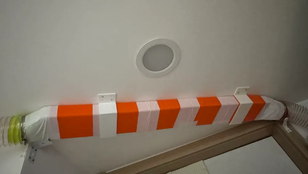 100mm Flat Exhaust Duct System for Low Door Gaps/False Ceilings | 60mm ...