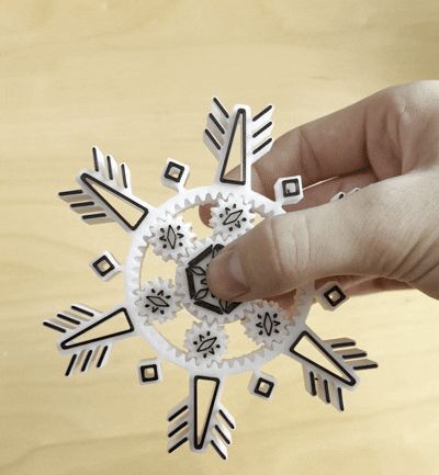 齿轮雪花指尖行星陀螺｜解压玩具