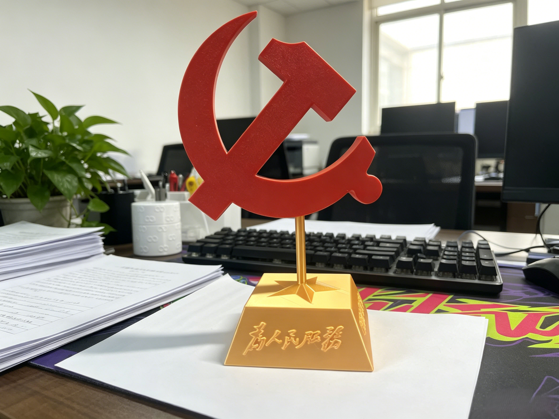 党徽桌面摆件