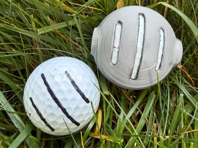 Locking Golf Ball Stencil - Alignment Lines