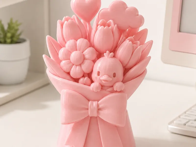 爱心小鸭子花束
