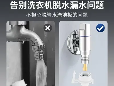 Washing machine faucet anti-detachment automatic water stopper