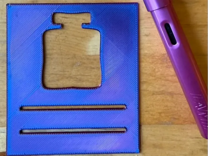 Ink bottle swatch stencil