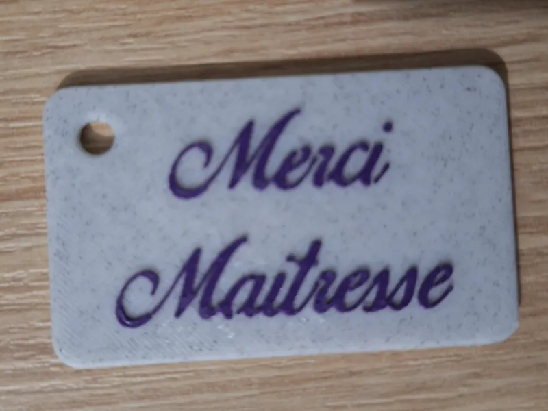 Porte clé Merci Maitresse