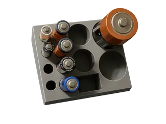 Louvered Battery Organizer