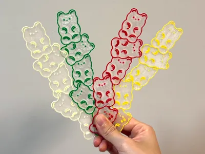 Faux Organza Gummy Bear Bookmark