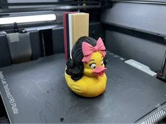 Pink bow duck
