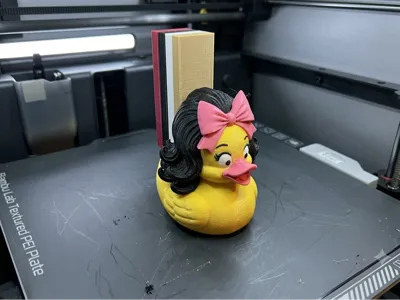 Pink bow duck