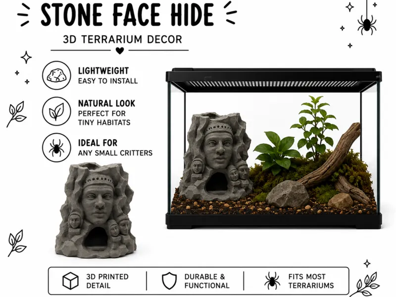 Mystic Stone Face Cave for Critter Habitats