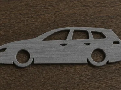 Alfa Romeo 159 Sportwagon Keychain Logo Silhouette