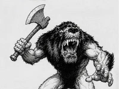 Gibberling with axe