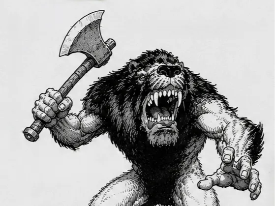 Gibberling with axe