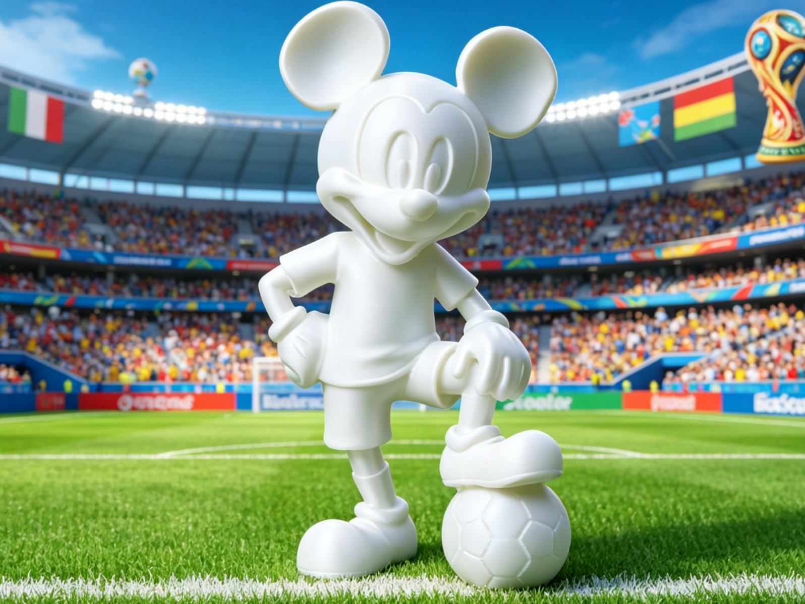 World Cup Mickey Football Ornament - Free 3D Print Model - MakerWorld