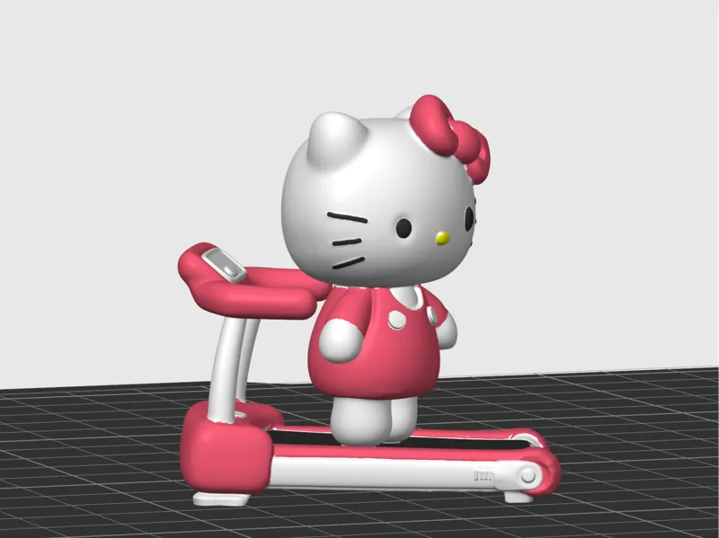 hello kitty 手办  运动跑步    摆件