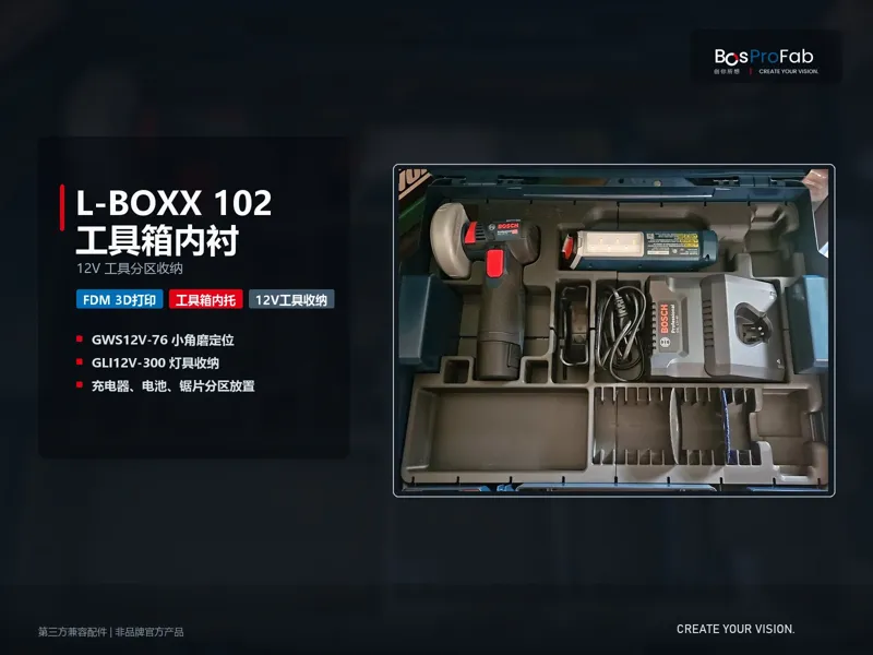 博世 LBOXX102 内衬 GWS12V-76 GLI12V-300 GAL1240