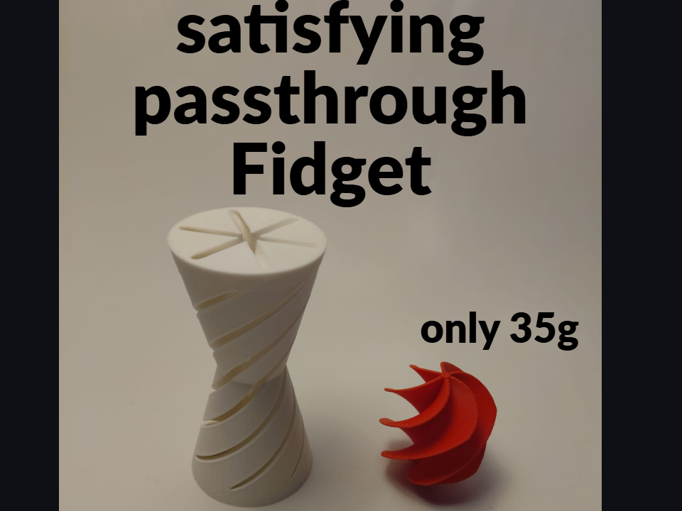 Satisfying passthrough fidget pillar, free to sell