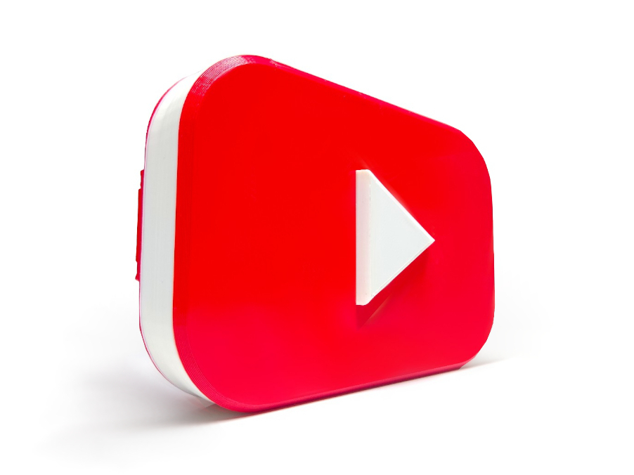YouTube Play Button Retro Logo Decorative Sign