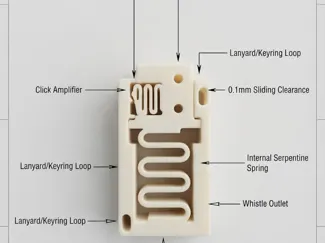 Fidget,Rattle Clicker & Whistle (Print-in-Place)