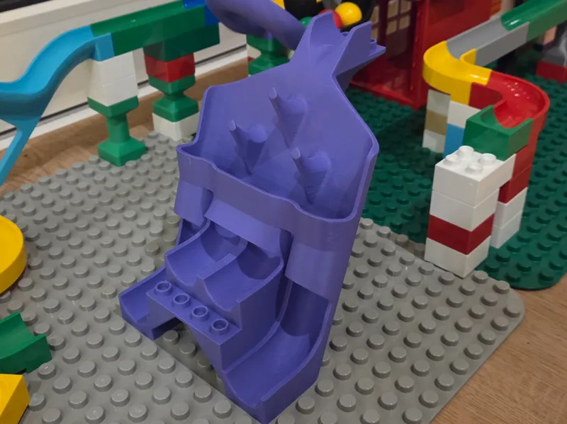 Galton Plinko Splitter Duplo Hubelino marble run