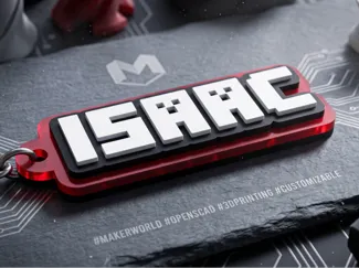 Minecraft Personalized Name Keychain