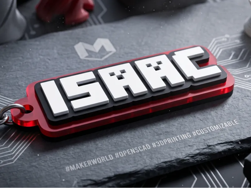 Minecraft Personalized Name Keychain