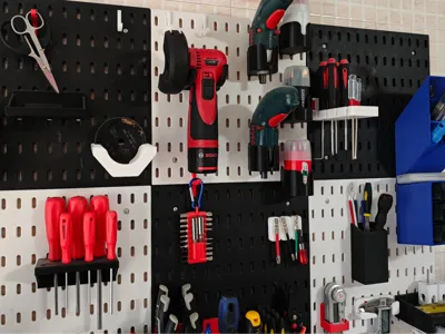 12V Angle Grinder and 3-inch Cutting Disc Pegboard Storage