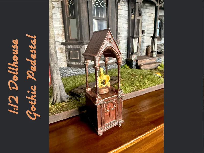 1:12 Dollhouse Gothic Pedestal