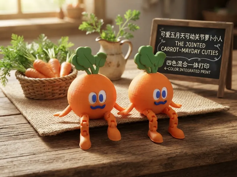可爱五月天可动关节萝卜小人