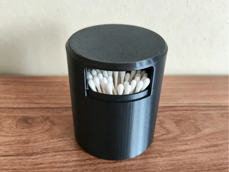 旋转侧开棉签筒