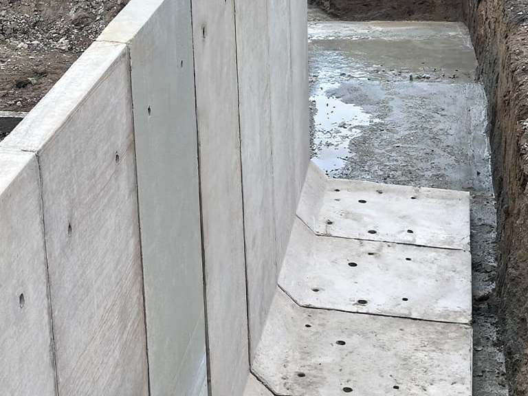 Concrete L divider