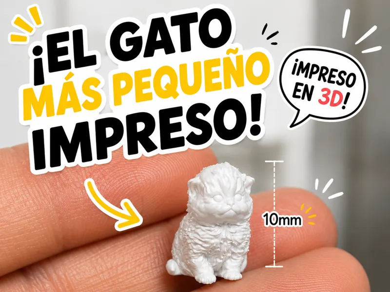 La gata mas pequeña impresion 3D