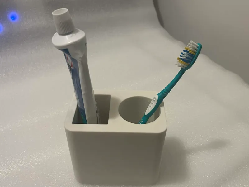 minimalist toothbrush and toothpaste holder