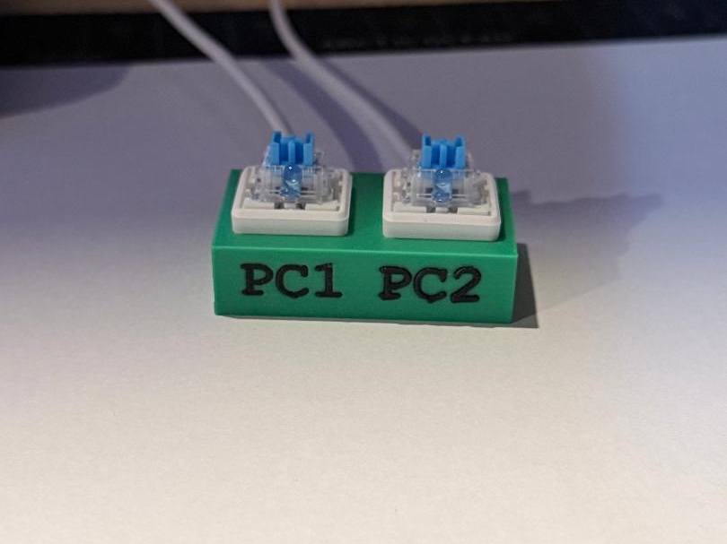 Dual PC external power switch holder 
