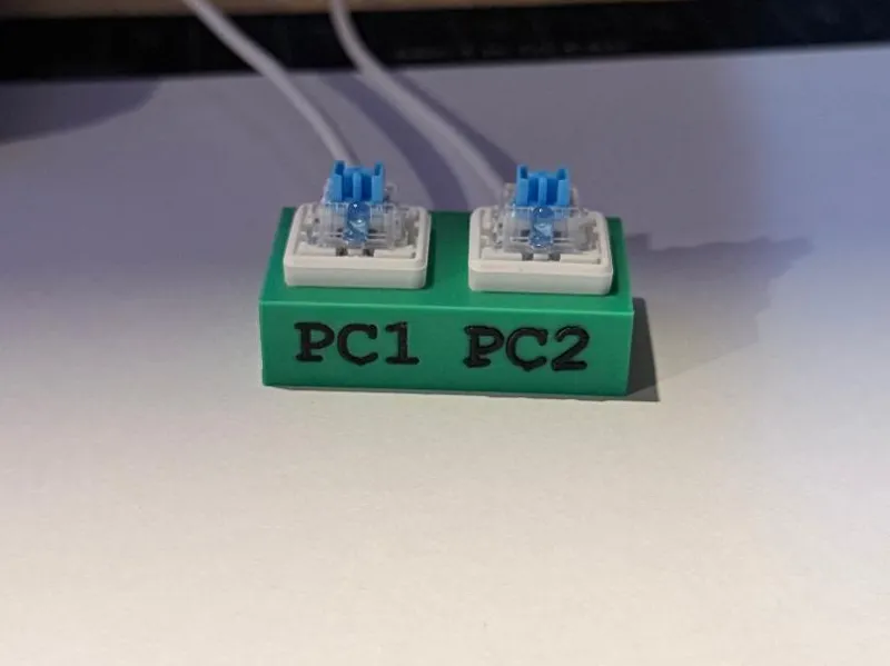 Dual PC external power switch holder