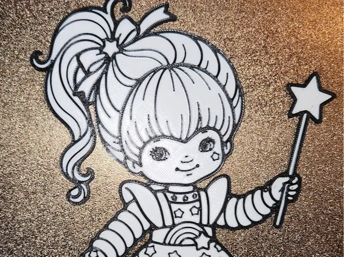 Rainbow brite paintable wall art