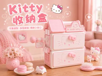 hellokitty收纳盒