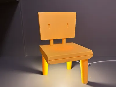 Suzume Sota's Chair Bedside Night Light compatible with Bambu Lab LED Light Component Three-Legged Chair