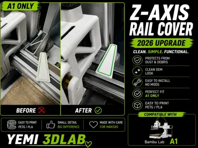 A1 Z-Axis Rail Cover 2026 Clean Protection Upgrade