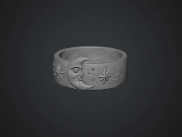 Moon candle ring