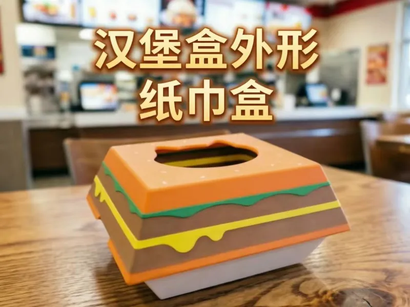 汉堡盒 纸巾盒