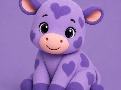Cute purple cow