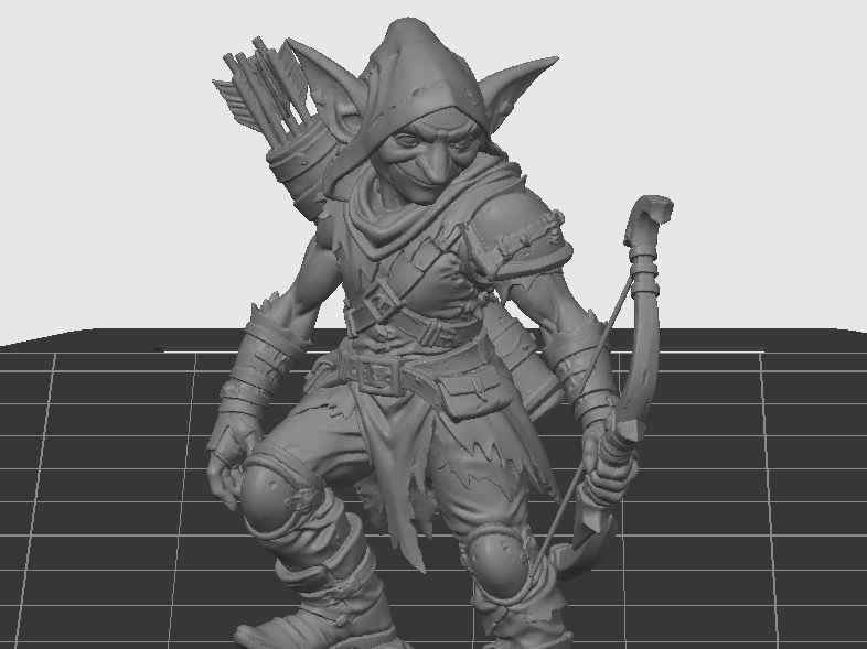Goblin Archer Miniature – 32mm Fantasy RPG STL
