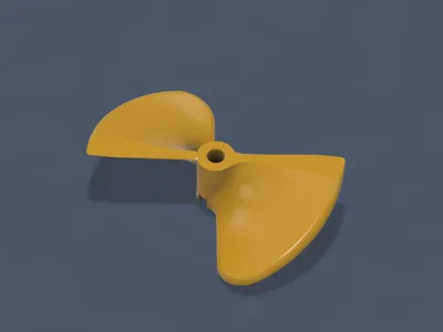 RC boat 4 mm shaft 60 mm small feather propeller