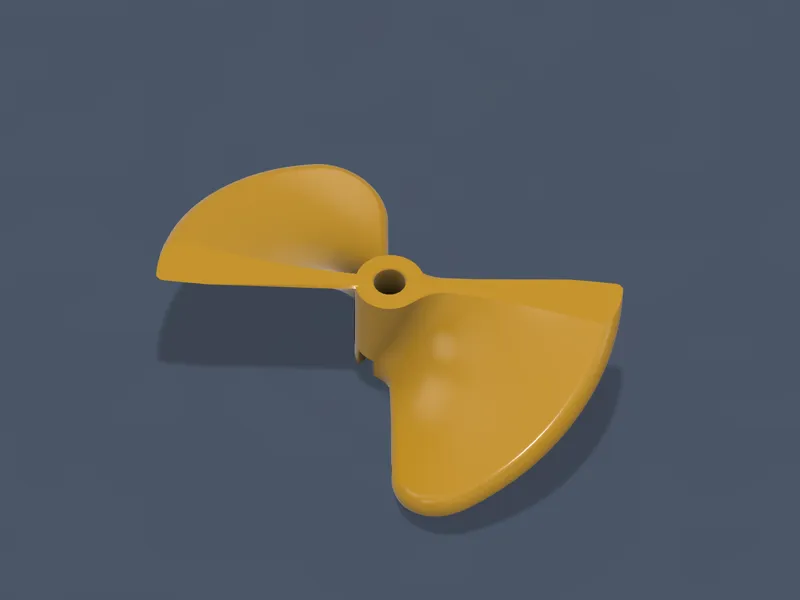 RC boat 4 mm shaft 60 mm small feather propeller