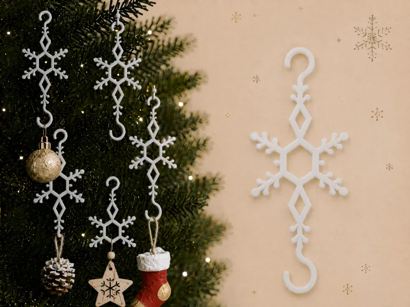 雪花双头圣诞挂钩 / Snowflake Ornament Double Hook