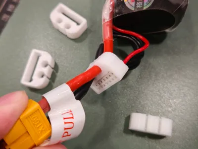Balance Plug Holder, Customizable Parametric Model, XH2.54 Connector Power Cable Protector