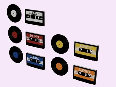 Rock Hard 1977 Board Game Player Components